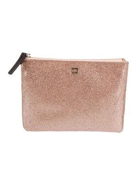 NWT Kate Spade Mavis Street Gia Pouch Clutch in Glittery Rose Gold